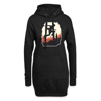 Parkour Freerunning - Hoodie-Kleid - Schwarz - Vorne