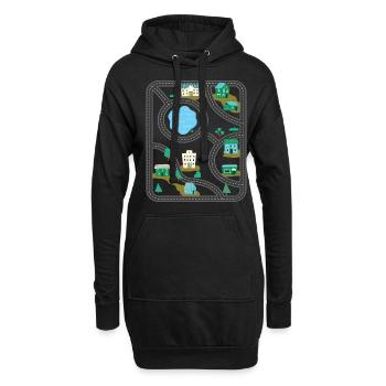 Jouer Tapis Play Mat Massage - Sweat-shirt à capuche long Femme - noir - Devant