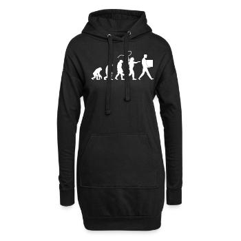 Paketzusteller Postbote Paketbote - Hoodie-Kleid - Schwarz - Vorne