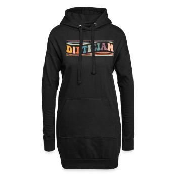 Groovy Diététicienne Diététicienne Nutritionniste - Sweat-shirt à capuche long Femme - noir - Devant