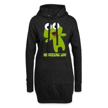 Frosch No freaking way Frösche - Hoodie-Kleid - Schwarz - Vorne