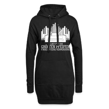 Orgel Orgelspieler Pfeifen Organist - Hoodie-Kleid - Schwarz - Vorne