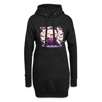 Vampire - Sweat-shirt à capuche long Femme - noir - Devant