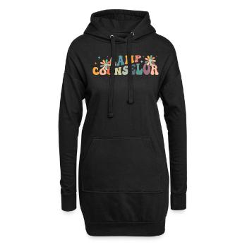 Groovy Camp Counselor Directeur Camping Camper - Sweat-shirt à capuche long Femme - noir - Devant