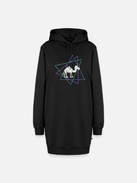 Dromedar - Hoodie-Kleid - Schwarz