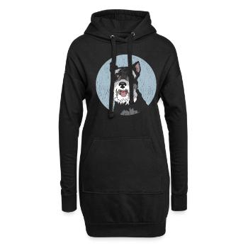 Schnauzer miniature propriétaire Schnauzer chiens cadeau - Sweat-shirt à capuche long Femme - noir - Devant