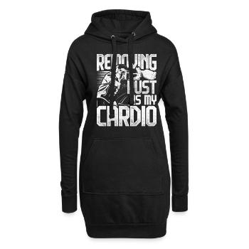 Autolackierer Removing Rust Is My Cardio - Hoodie-Kleid - Schwarz - Vorne