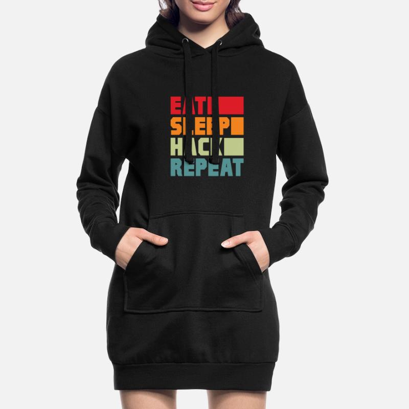 Hacker Coder Computer Hacking Cadeau Sweat-shirt à capuche long Femme