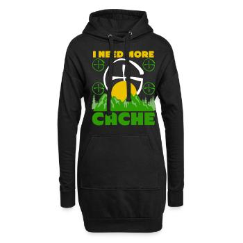 Geocacher Saying Chasse au trésor Geocache - Sweat-shirt à capuche long Femme - noir - Devant