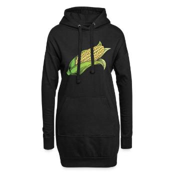 Maïs en épi - Sweat-shirt à capuche long Femme - noir - Devant