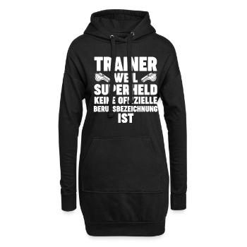 Sportmannschaft Trainer - Hoodie-Kleid - Schwarz - Vorne