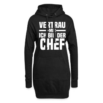 Arbeit Kollegen Büro Teamleiter Führungskraft Chef - Hoodie-Kleid - Schwarz - Vorne