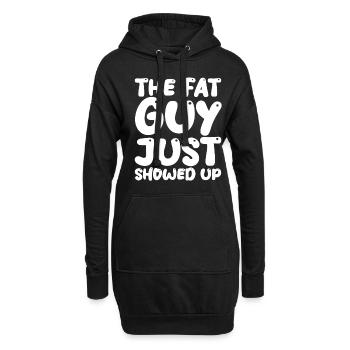 Le gros gars vient d’arriver - Sweat-shirt à capuche long Femme - noir - Devant