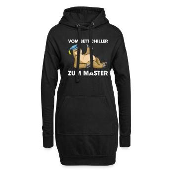 Bett-Chiller zum Bachelor 2023 Faultier - Hoodie-Kleid - Schwarz - Vorne