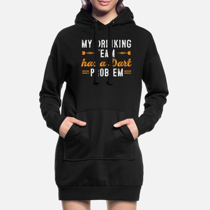 Darts Mein Trinker-Team Hat Ein Dart-Problem Hoodie-Kleid