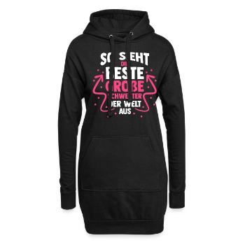 Geschwister Schwestern Schwester - Hoodie-Kleid - Schwarz - Vorne