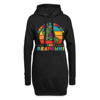 Jeux de hasard, Jeu vidéo, Grumpy Gamer - Sweat-shirt à capuche long Femme - noir - Devant