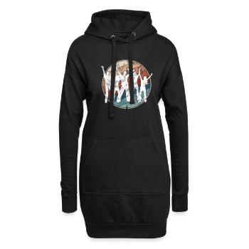 Danse Rétro - Sweat-shirt à capuche long Femme - noir - Devant