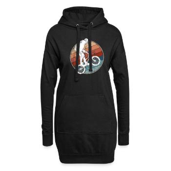 BMX retro - Hoodie-Kleid - Schwarz - Vorne