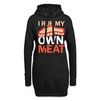 Barbecue Je frotte ma propre viande Grillmeister - Sweat-shirt à capuche long Femme - noir - Devant