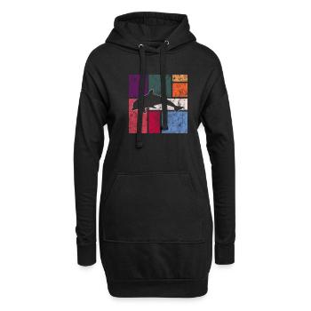 Delfin - Hoodie-Kleid - Schwarz - Vorne