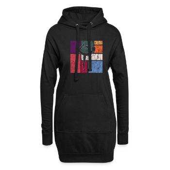 Danser - Sweat-shirt à capuche long Femme - noir - Devant