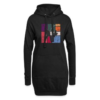 Angling - Hoodie Dress - black - Front