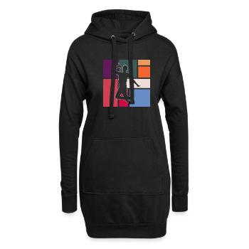 Singen - Hoodie-Kleid - Schwarz - Vorne