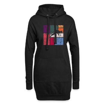 Plonger - Sweat-shirt à capuche long Femme - noir - Devant