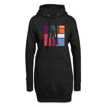 Planche à neige - Sweat-shirt à capuche long Femme - noir - Devant