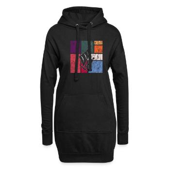 Kite - Hoodie-Kleid - Schwarz - Vorne