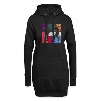 Arts martiaux - Sweat-shirt à capuche long Femme - noir - Devant