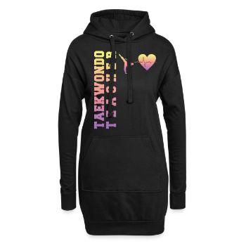 TKD Korean Martial Arts Tae Kwon - Hoodie-Kleid - Schwarz - Vorne