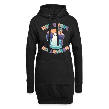 Groovy Ghost Palm Beach Hot Ghoul Halloween - Sweat-shirt à capuche long Femme - noir - Devant