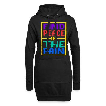 Trouver la paix dans la douleur 15 - Sweat-shirt à capuche long Femme - noir - Devant