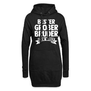 Geschwister Brüder Bruder - Hoodie-Kleid - Schwarz - Vorne