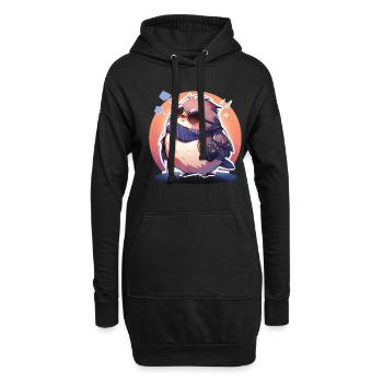 Oiseaux Oiseaux Drôles d’animaux Habitant de la forêt Animal - Sweat-shirt à capuche long Femme - noir - Devant