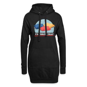 Cornhole Player Blind Hole Bean Bag Cadeau - Sweat-shirt à capuche long Femme - noir - Devant