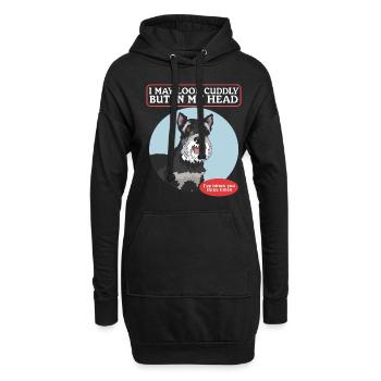 Schnauzer miniature propriétaire Schnauzer chien cadeau - Sweat-shirt à capuche long Femme - noir - Devant
