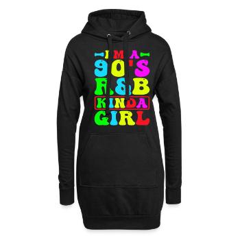 I'm A 90's R'B Kinda Girl 20 - Hoodie-Kleid - Schwarz - Vorne