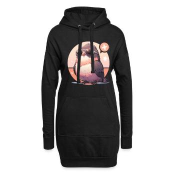 Oiseaux Oiseaux Drôles d’animaux Habitant de la forêt Animal - Sweat-shirt à capuche long Femme - noir - Devant