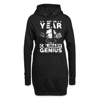 Koch Geschenk Geburstag - Hoodie-Kleid - Schwarz - Vorne
