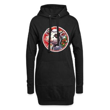 Vache Vache Crâne Vaches Agriculture Tête de vache - Sweat-shirt à capuche long Femme - noir - Devant