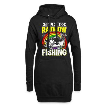 Funny Fishing Men Women - Hoodie-Kleid - Schwarz - Vorne