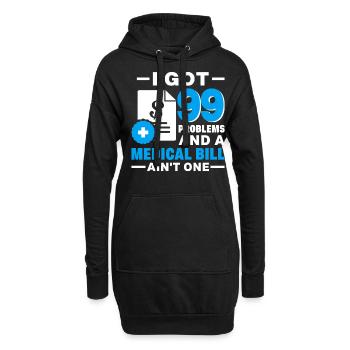 Funny Medical Insurance Agent Broker - Hoodie-Kleid - Schwarz - Vorne