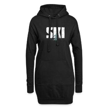 Ski - Sweat-shirt à capuche long Femme - noir - Devant