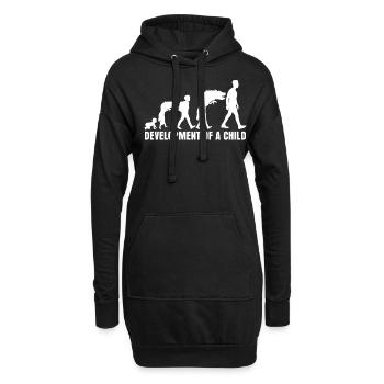 Parents Puberté Mère Père - Sweat-shirt à capuche long Femme - noir - Devant