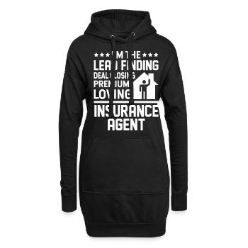 Étrange courtier - Sweat-shirt à capuche long Femme - noir - Devant