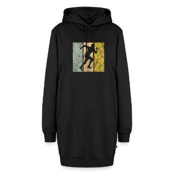 Joggen - Hoodie-Kleid - Schwarz - Vorne