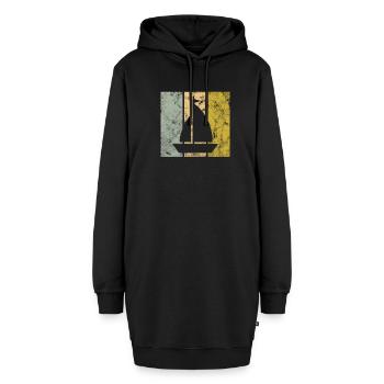 Sailing - Hoodie-Kleid - Schwarz - Vorne